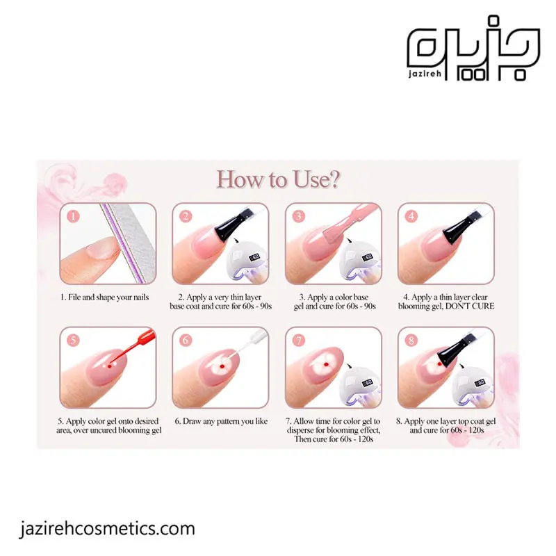 بلومینگ ژل ناخن پی ان اس