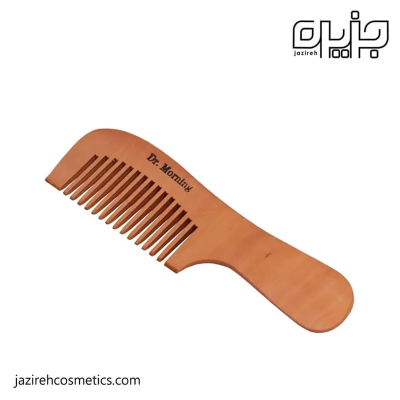 شانه چوبی دندانه درشت دسته دار دکتر مورنینگ