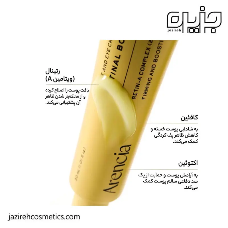 سرم رتینال و کافئین آرنسیا مدل بوستر شات